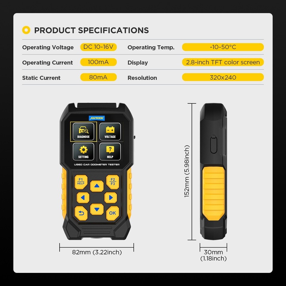 Car Odometer Mileage Engine Code Reader OBD2 Diagnostic Scan Tool ...