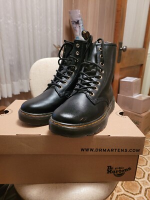 Martens Zavala T Lamper Lace Up Boots, M 7/ W 8, Black- IN