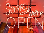 Sorry We're Open Neon Light Sign 20"x16" Lamp Glass Decor Wall Space Bar Hanging