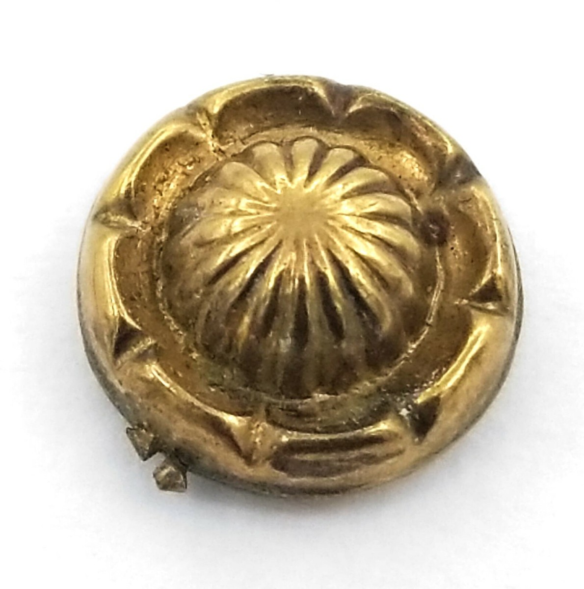 Antique Deco Victorian Yellow Gold GF Cuff Link Top Trim Steampunk