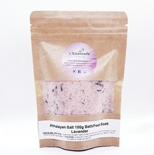 Himalayan Salt Bath Foot Soak Lavender Flowers Lavender Essential Oil 100g Gifts
