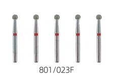 10Pcs Dental Diamond Burs FG Round Ball 801/023F Fine Grit Drills For High Speed