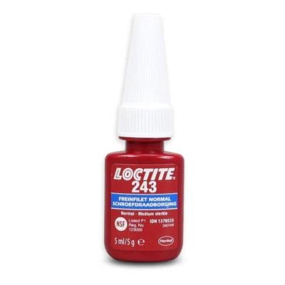 FREIN FILET BLEU MOYEN LOCTITE 243 PROFESSIONNEL - 5 ML - RESISTANCE MOYENNE
