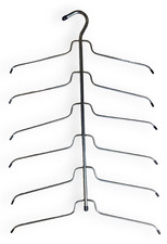 Vintage Silver 6-Tier Shirts Accessories Versatile Clothing Hanger RARE