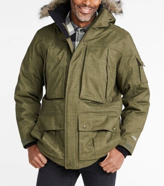 LL BEAN Mens LARGE Kelp Green Polyester Down Baxter State LL BEAN Mens LARGE Kelp Green Polyester Down Baxter State