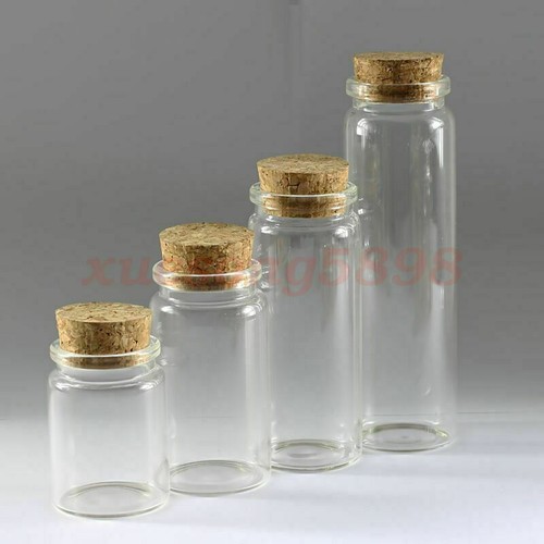 2 pieces 35ML 50ML 65ML 90ML Empty Sample Vials Clear Glass Bottles w ...