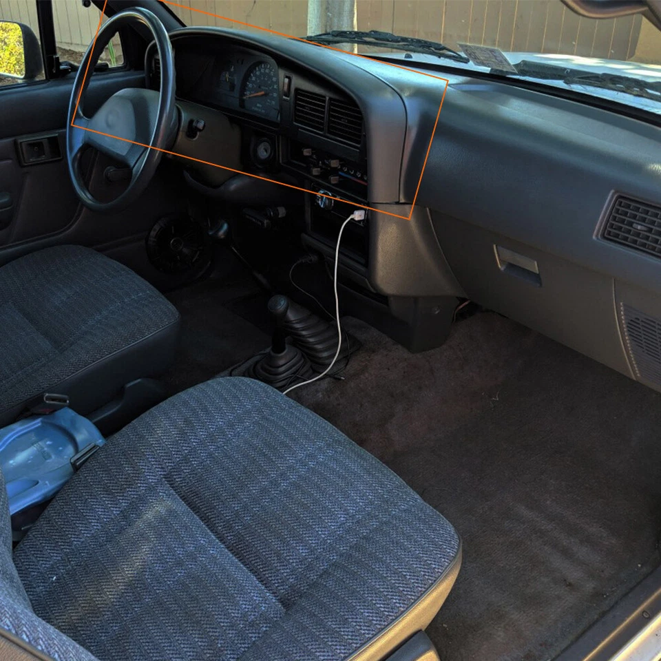 Fit For 1989-1995 Toyota Pickup Truck Top Dash Pad Trim Bezel Gray - Image 2 of 4