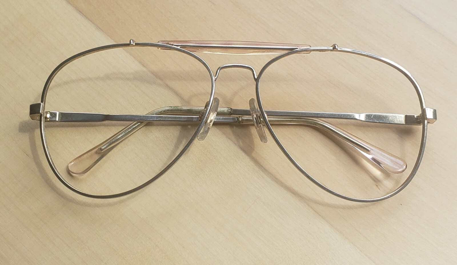 Vintage AVIATOR GOLD SUNGLASSES FRAME Unbranded Gem