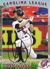 CALEB JOSEPH SIGNED AUTO'D 2009 GRANDSTAND CAL LEAGUE ALL STAR CARD #21 ORIOLES