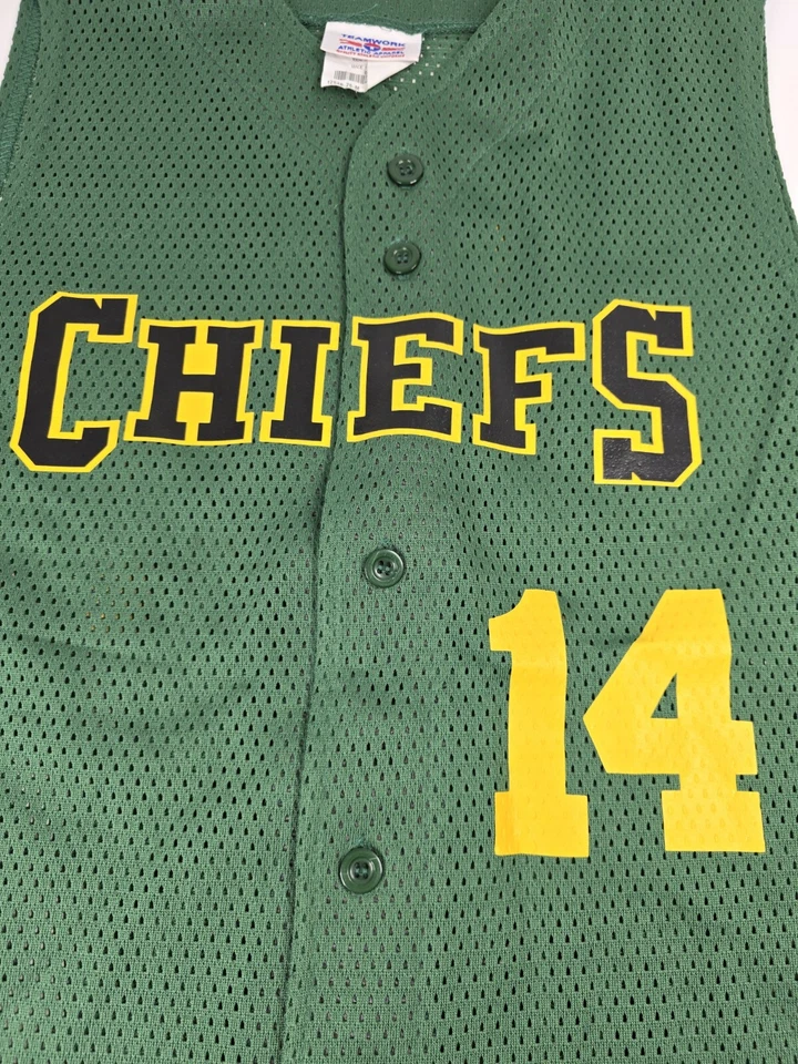 Camiseta deportiva verde vintage de trabajo en equipo de los Chiefs #14 para hombre talla mediana 38-40 Foto 2 de 4