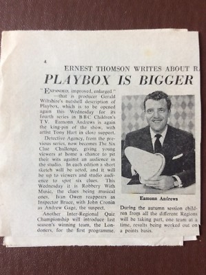K1l Ephemera 1950s Article Playbox Eamonn Andrews Bbc