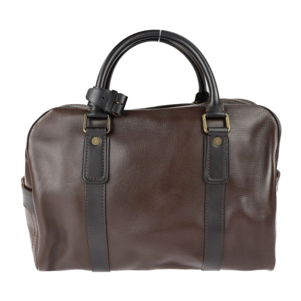 Louis Vuitton Utah Carryall Cafe Dark Brown Travel Bag Leather 