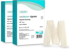 MedVance Calcium Alginate Non-Adhesive Wound Dressing, .8"x12", Box of 10