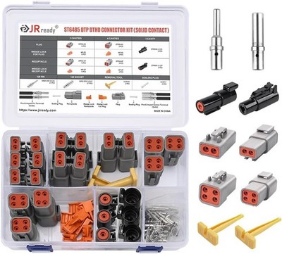 DTP DTHD Deutsch Connector Kit 2/4 Pin Size 12 12-16AWG Tool Set