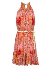 Zimmermann Violet Coral Floral Mini Dress size 1