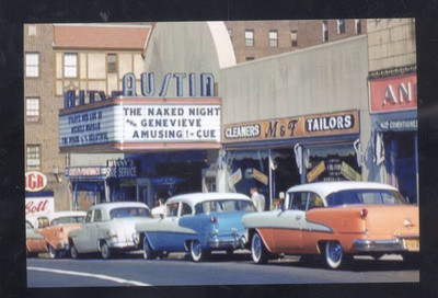 REAL PHOTO QUEENS NEW YORK CITY NY KEW GARDENS THEATRE OLD CARS POSTCARD COPY