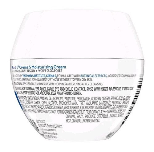 POND'S Crema S Face Moisturizer for Dry Skin, Travel Size Cream, 1.75 oz - Picture 2 of 2