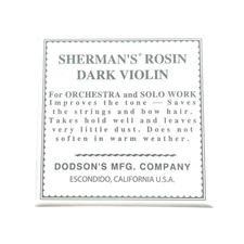 Sherman's Bow Rosin Violin Dark