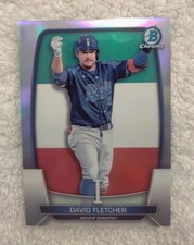 2023 Bowman Chrome #WBC-43 David Fletcher WBC Flag Refractor #/499