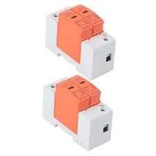 2Pcs SPD Protective Device DIN Rail Mounting SPD House Arrester Imax: 40kA