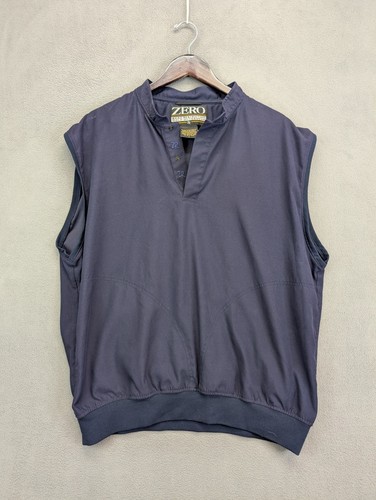 Zero Restriction Men’s 1/4 Button Golf Vest Performance Blue Large - Picture 1 of 6