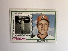 TOPPS 1978 MANAGERIAL HIGHLIGHTS BILL VIRDON #279 HOUSTON ASTROS BASEBALL CARD