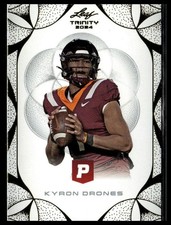 2024 Leaf Trinity Pristine Football #66 Kyron Drones Gold Box Version