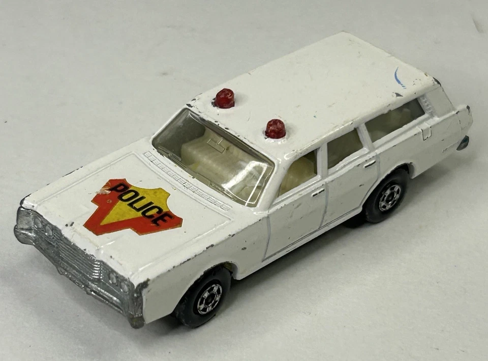 De colección 1971 Matchbox Lesney White Mercury Police Wagon - Superrápido #55 Foto 2 de 4