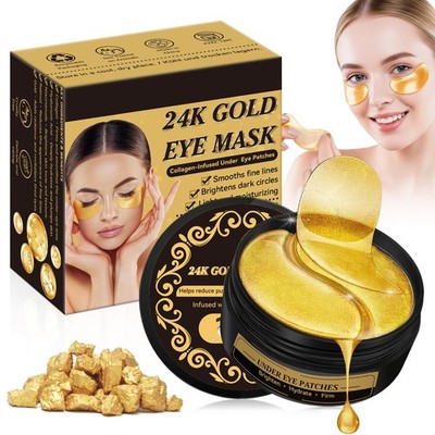 Goldene Hydrogel Augenpads Augenringe Kühlende Eye Patches 60 Stück Tränensäcke