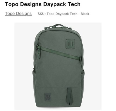 Topo Designs Daypack Tech Backpack - Green Excellent Condition With Tags