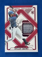 2025 National Treasures Treasured Threads Red Dylan Crews Jersey RC /75