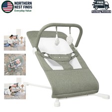 Infant Highland Bouncer - 0-6 3-Point Harness Recline Sage Tweed