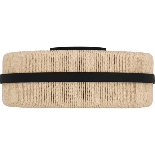 Matte Black Two Light Flush Mount from the Quoizel Flush Mount Collection - Picture 3 of 5