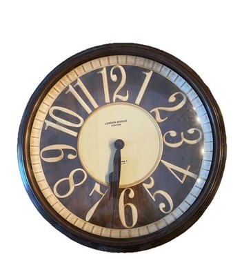 London Bridge Station Platform 2 Wall Clock 11'' Face 14'' Overall