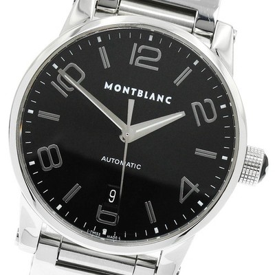 MONT BLANC Time Walker Date Automatic Men's Watch AB Used 7188
