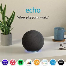 Amazon Echo (4th Gen)-Premium Sound Speaker- Alexa- Charcoal- Brand New/Sealed