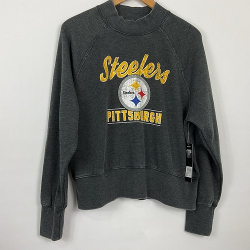 Pittsburgh Steelers NFL Team Apparel Sweatshirt mit Stehkragen Damen Größe XL