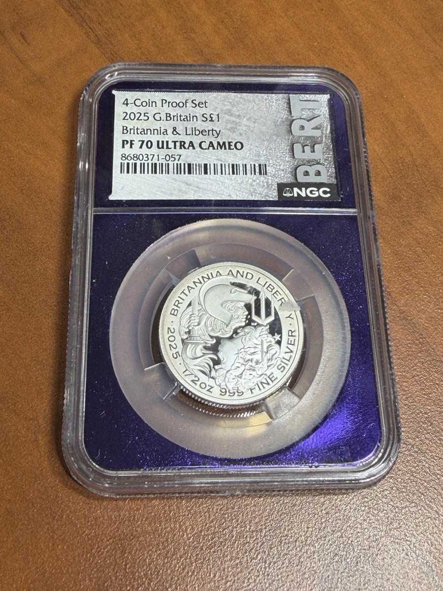 2025 1/2 Oz .999 Silver G. Britain Britannia & Liberty NGC PF70