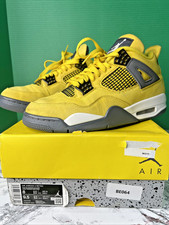 Nike Air Jordan 4 Retro Lightning 2021 CT8527-700 US 8 Yellow Black