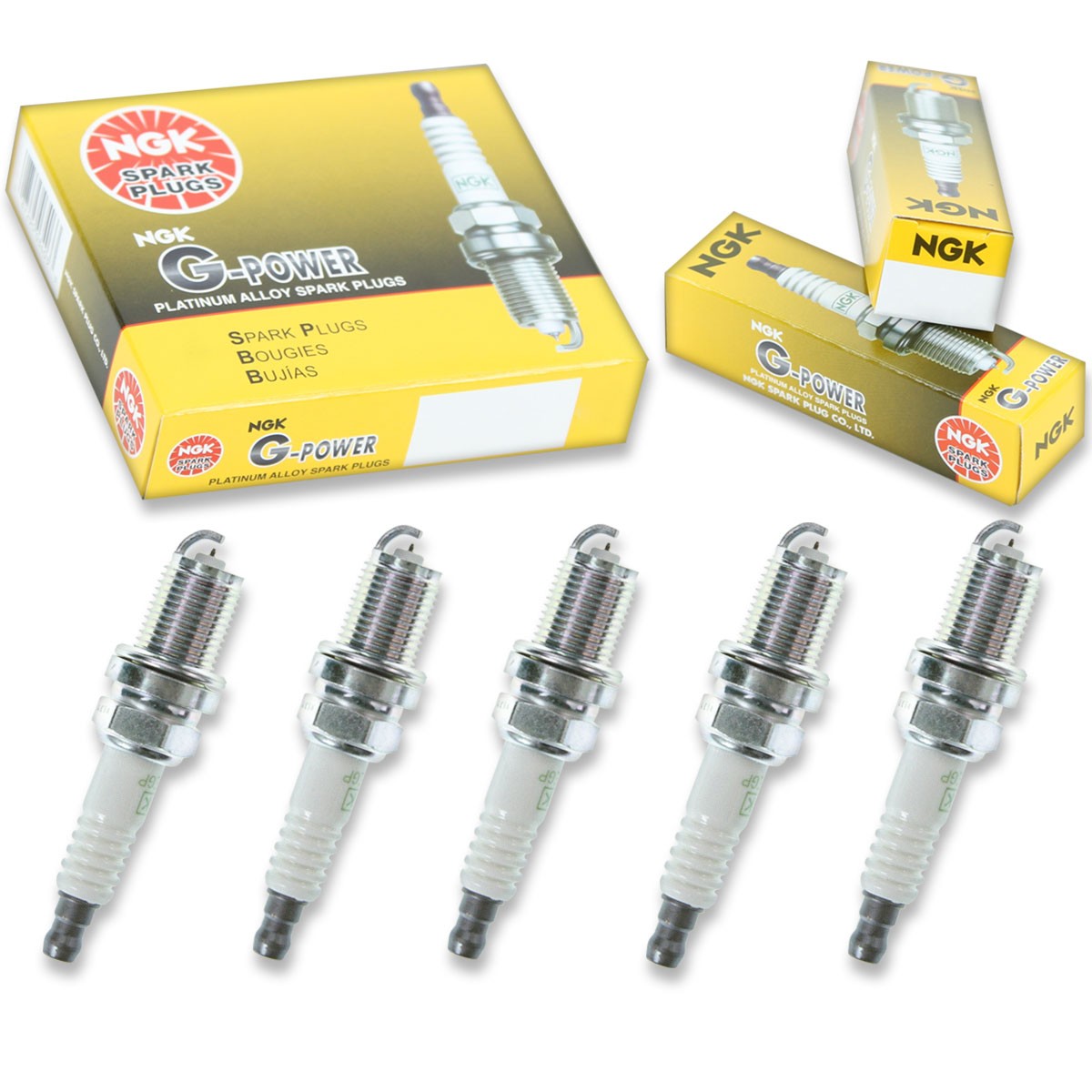 5 pcs NGK G-Power Spark Plugs for 1998-2000 Volvo S70 2.4L  2.3L 2.4L L5 - dn