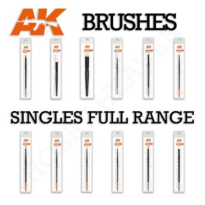 AK Interactive Brushes Range - Synthetische Modellierpinsel AKB001-AKB029