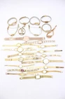 A x25 Vintage Ladies Gold Tone Quartz Wristwatches Inc Timex Not Tested