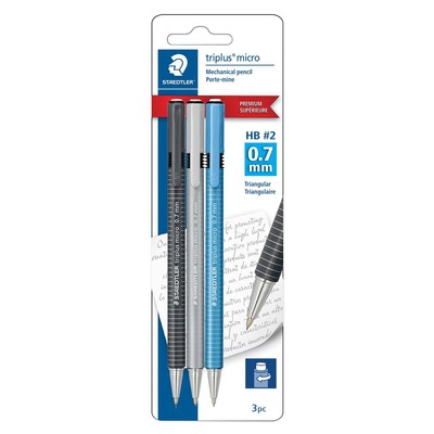 triplus micro, Mechanical Pencil with Twist Top Eraser, 3 Pack, for Drafting,...