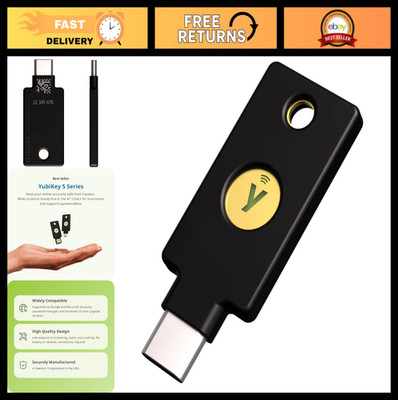 Multi-Factor Authentication Security Key - USB-C & NFC, FIDO Certified, Protect