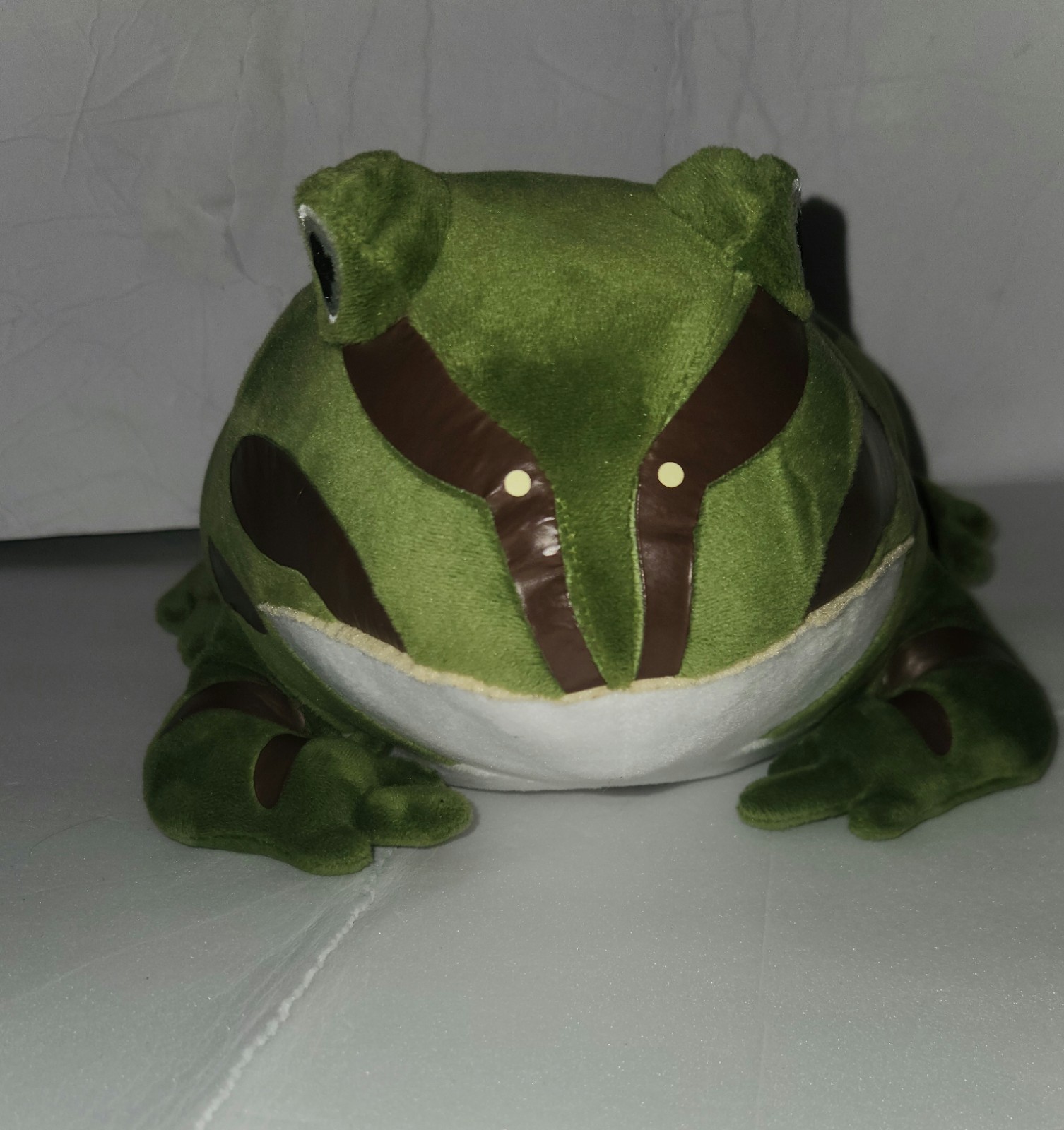 Green Pac Man Frog Plush 12" Adore Plush Company