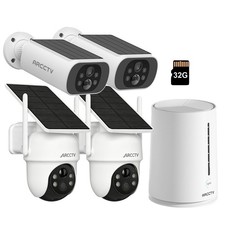 4MP Outdoor Wireless Security Camera System Solar Battery Powered WIFI6 AI Human