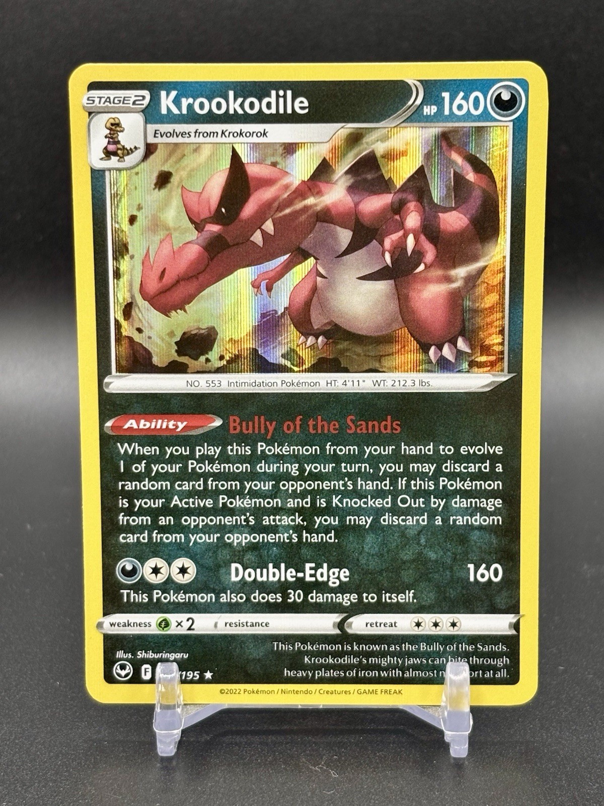 Krookodile 113/195 Holo TCG Pokemon Silver Tempest