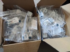 50x RJ45 Cat6 Module 25x50mm Emitex EM01.105 Network Data Outlet New