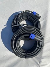 2 Speakon Compatible to 1/4 plug 30ft foot PA DJ pro audio sound speaker cables