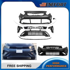 For 2022-2024 Kia Forte New Front Bumper Cover Grille Set Wo Running Light